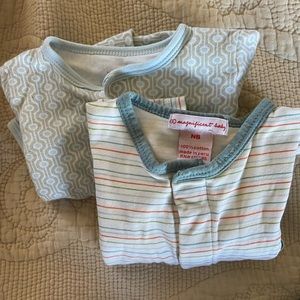 (2) Newborn Magnetic Me Onesies